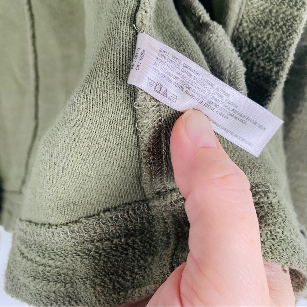 Anthropologie Saturday Sunday knit hooded Moto jacket full zip casual green XS - Picture 7 of 8